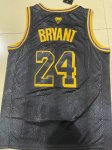 NBA 24 Kobe Bryant Lakers snake pattern Maillot noir